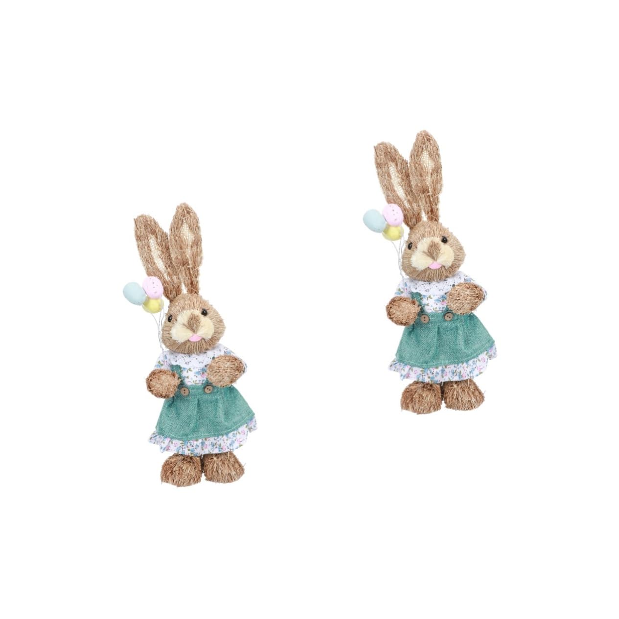 OUNONA 2 Piezas Conejo De Decoraciones De Primavera para El Hogar Cesto Tejido Adorno De Conejo Jardín De Fiesta De Pascua Juguetes Antiguos Artificiales para 35c Algodón Auto Regalo