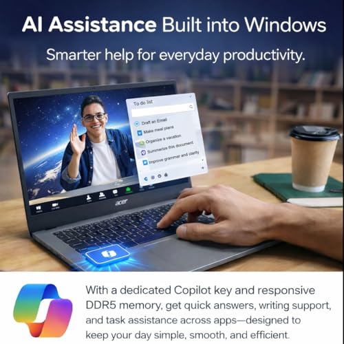 Image of acer Aspire Go 15 Everyday Laptop, 15.6 inch Full HD IPS Anti-Glare Display, Intel Core 3 N355, 16GB DDR5 RAM, 384GB NVMe SSD, Includes 500GB External Drive, Wi-Fi 6, Windows 11 Home, WOWPC 3-in-1 Bundle