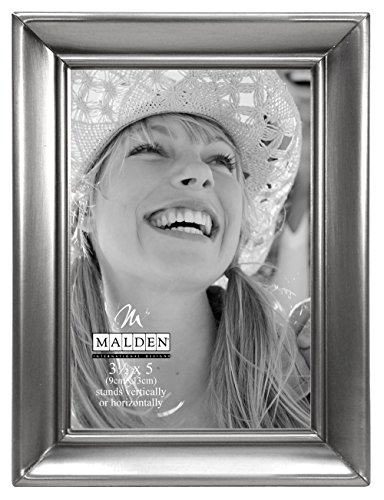 Malden International Designs Concourse Pewter Metal Picture Frame, 3.5x5, Silver - 192-35