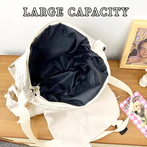 Functional Crossbody Bag Messenger Cute Bag with Pins and Pendant for Women Casual Shoulder Aesthetic Shoulder Bag4