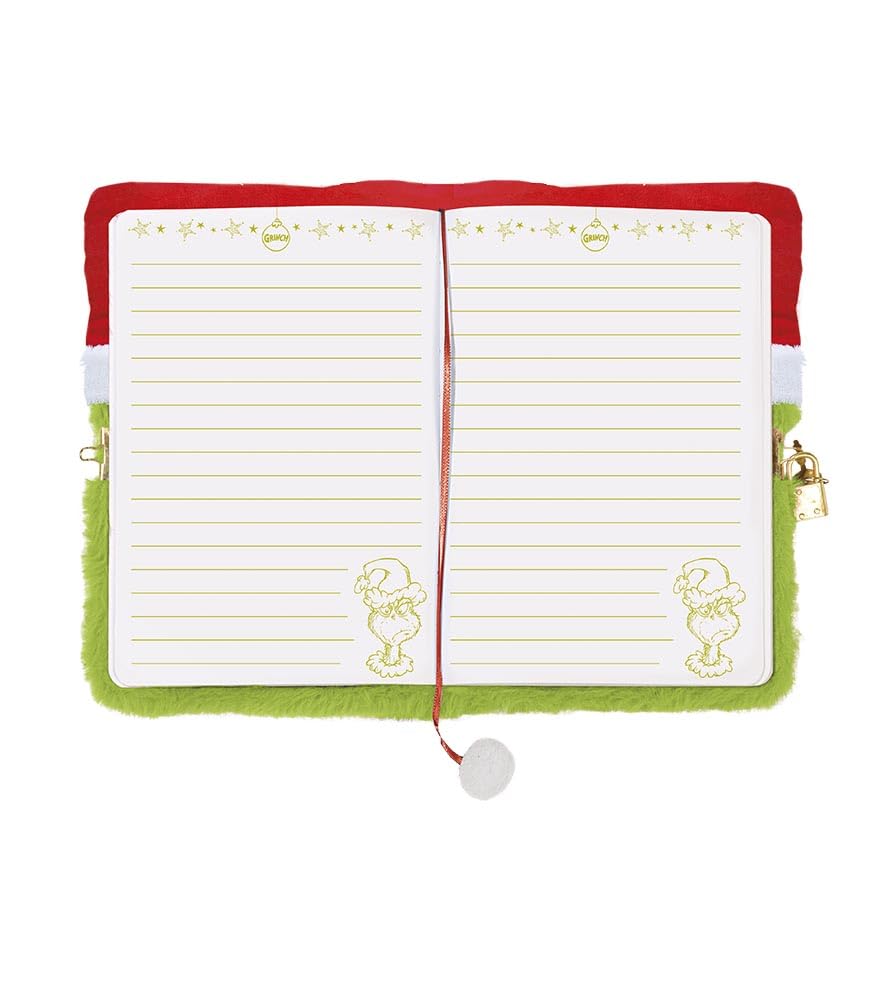 Totum The Grinch Fluffy Notebook, Green - Image 2