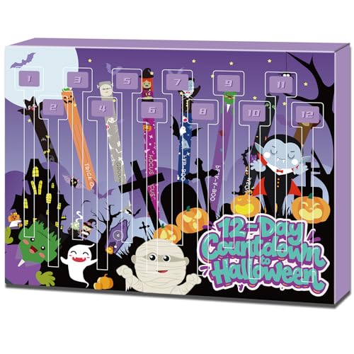 Radierbarer Gelschreiber Set mit Halloween - 12-Blind Box Radierbarer, mit thermoempfindlicher Löschtinte, einer Vielzah...