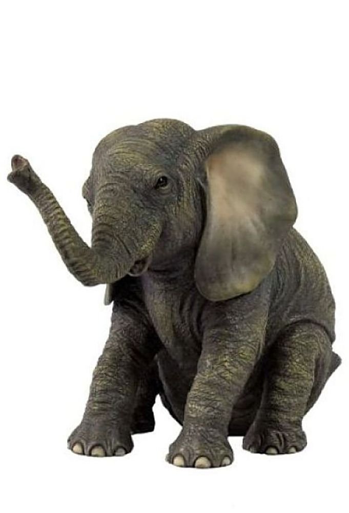 Amazon.co.jp: Veronese Design 赤ちゃん象座っている動物の置物