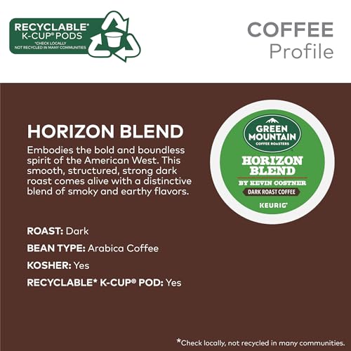 Image of Green Mountain Coffee Roasters Horizon Blend Coffee by Kevin Costner, Single Serve Keurig K-Cup Pod, 60-Count Box