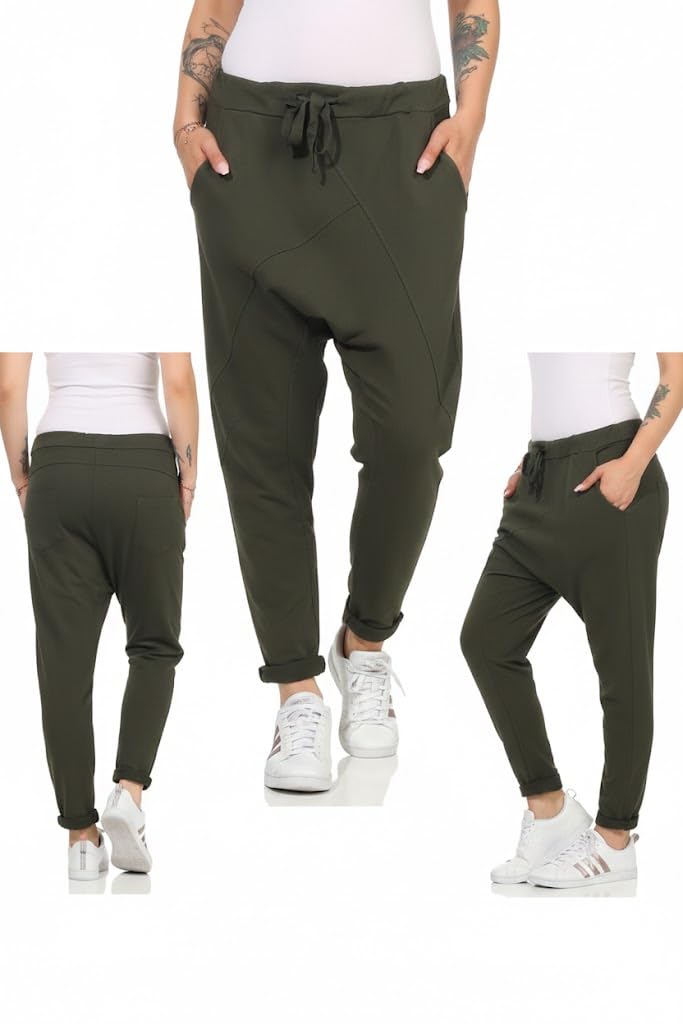 Pantalones de chándal para mujer, estilo boyfriend para ocio, deporte y fitness, 104, gris oscuro, 36 - 40