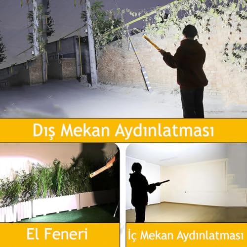 Taşınabilir Şarjlı LED Kamp Lambası - 210 SMD LED, 12600 Lümen, 6600mAh Powerbank, 3 Renk Işık, Tripod Uyumlu, Mıknatıslı, El Feneri - Kamp, Balıkçılık, Güvenlik, Afet ve Acil Durumlar İçin - Görsel 2