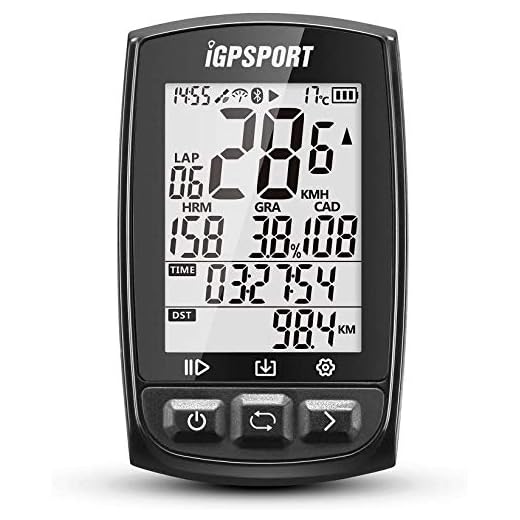 IGPSPORT iGS50E - Contador GPS para bicicleta Ant+ inalámbrico, compatible con la velocidad, sensor de frecuencia cardiaca con gran pantalla (blanco)