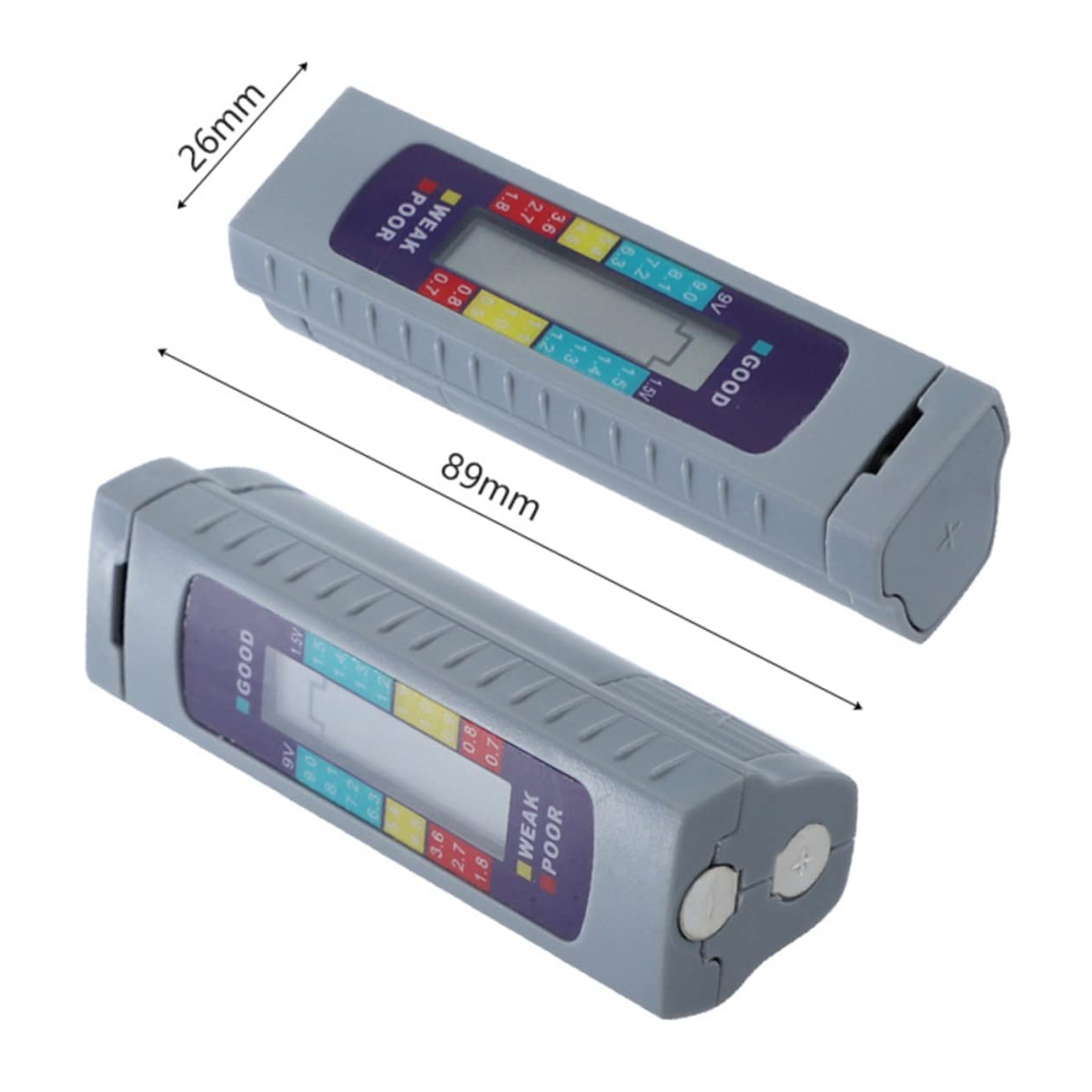 Mikikit 3 Stück Batterietester Kapazitätsmessgerät für Lithium Batterien Aa Aaa Tragbares Messinstrument mit LCD Anzeige für Verschiedene Batterietypen