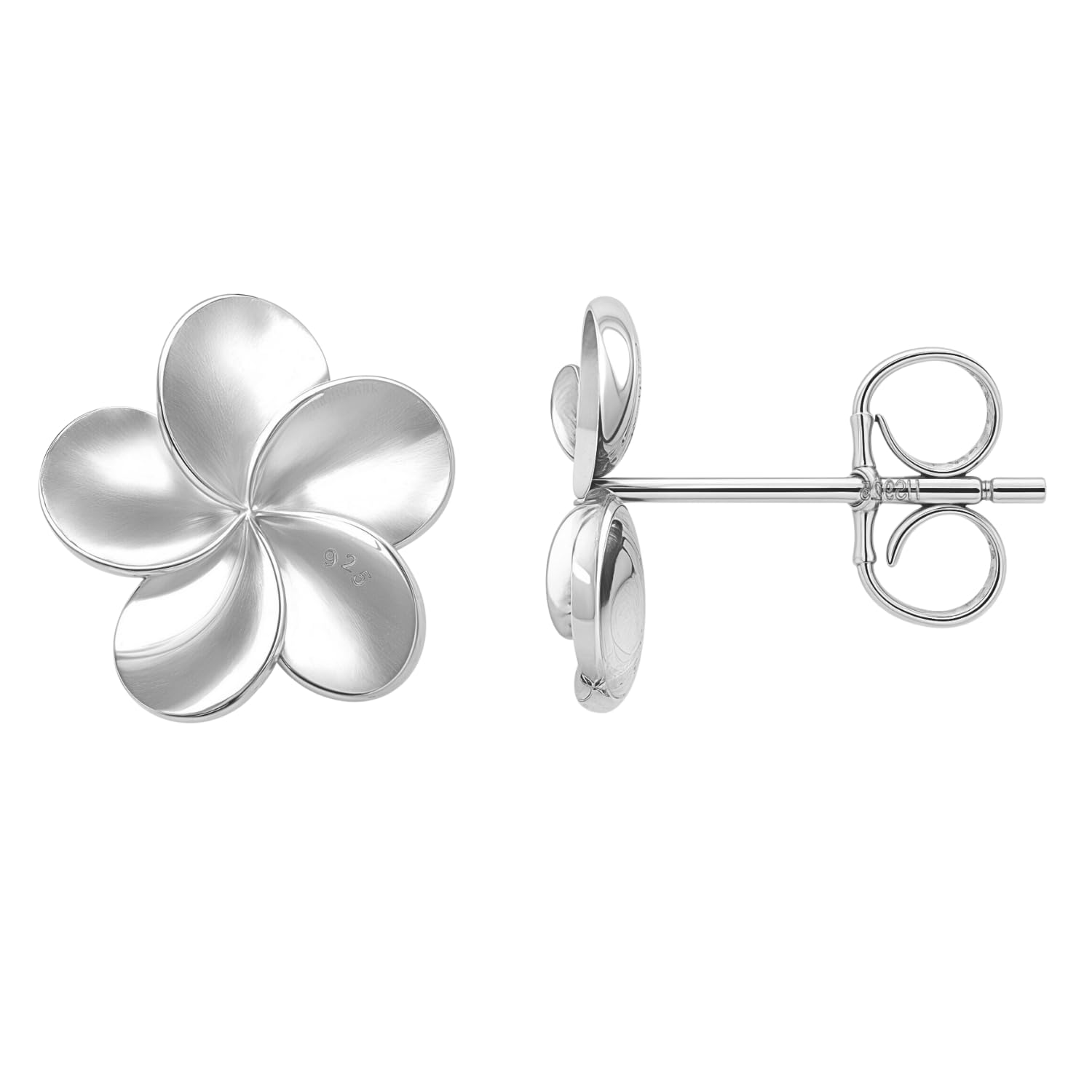HIGHSPARK 925 Silver Frangipani Flower Earrings | 92.5 Sterling Silver & Stunning Shine | Lovely Gift - Frangipani Flower (B0DFYRTCJV) Amazon Price History, Amazon Price Tracker