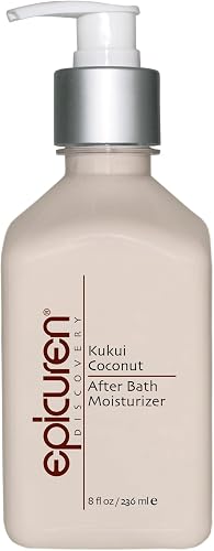 epicuren DISCOVERY Kukui Coconut After Bath Body Moisturizer, 8 Fl Oz