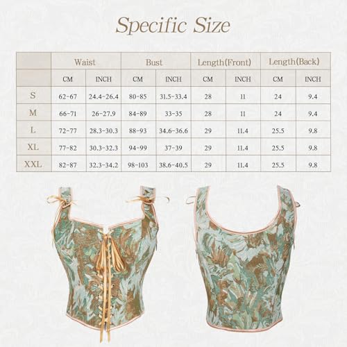Bustier floral couvrant entièrement la poitrine style rétro