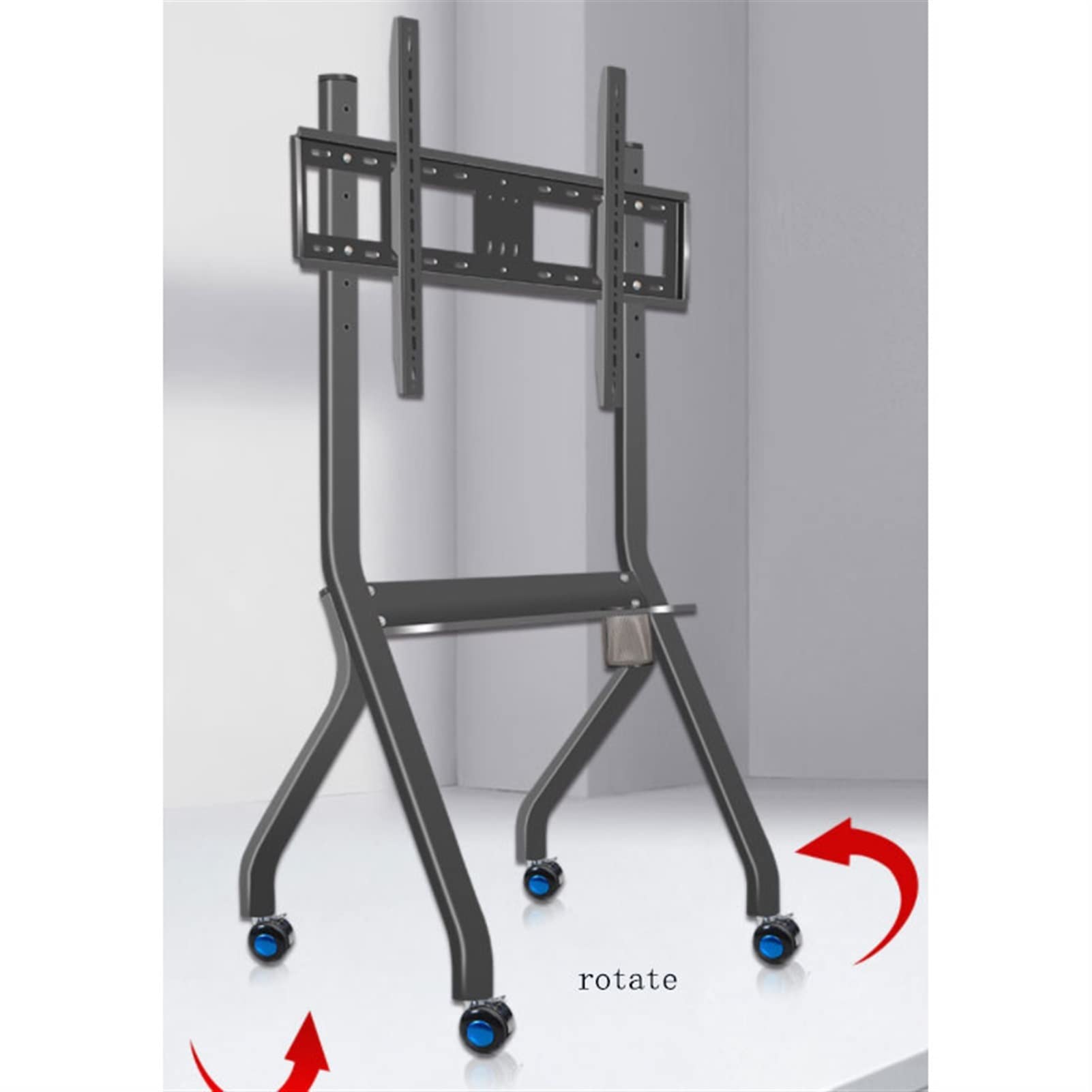 Supporto TV Supporto TV Home Supporto TV mobile dal pavimento al soffitto Ufficio Sala conferenze Display da 65/75/85/98 pollici Supporto verticale integrato Staffa TV