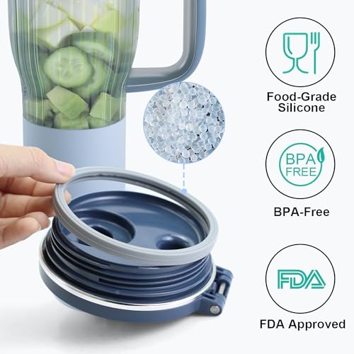 Image of 2 PCS Seal Replacement for Ninja BlendBOSS Personal Smoothie Tumbler, Food-Grade Silicone Gasket Compatible With Ninja BlendBOSS Travel Tumbler, Leak-Proof & Durable
