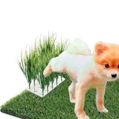 Künstliche Graspflanzen als Pinkelpfosten für Hunde Hundetoilette Töpfchentraining für Welpen Hundetoilette aus Kunstrasen für den Innen- und Außenbereich