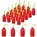 24 Pcs Fire Hydrant Straws Party Cups with Lids Firefighter Birthday Party Favors Red Plastic Fire Hydrant Party Supplies Cups for Kids Firetruck Fireman Party Decorations