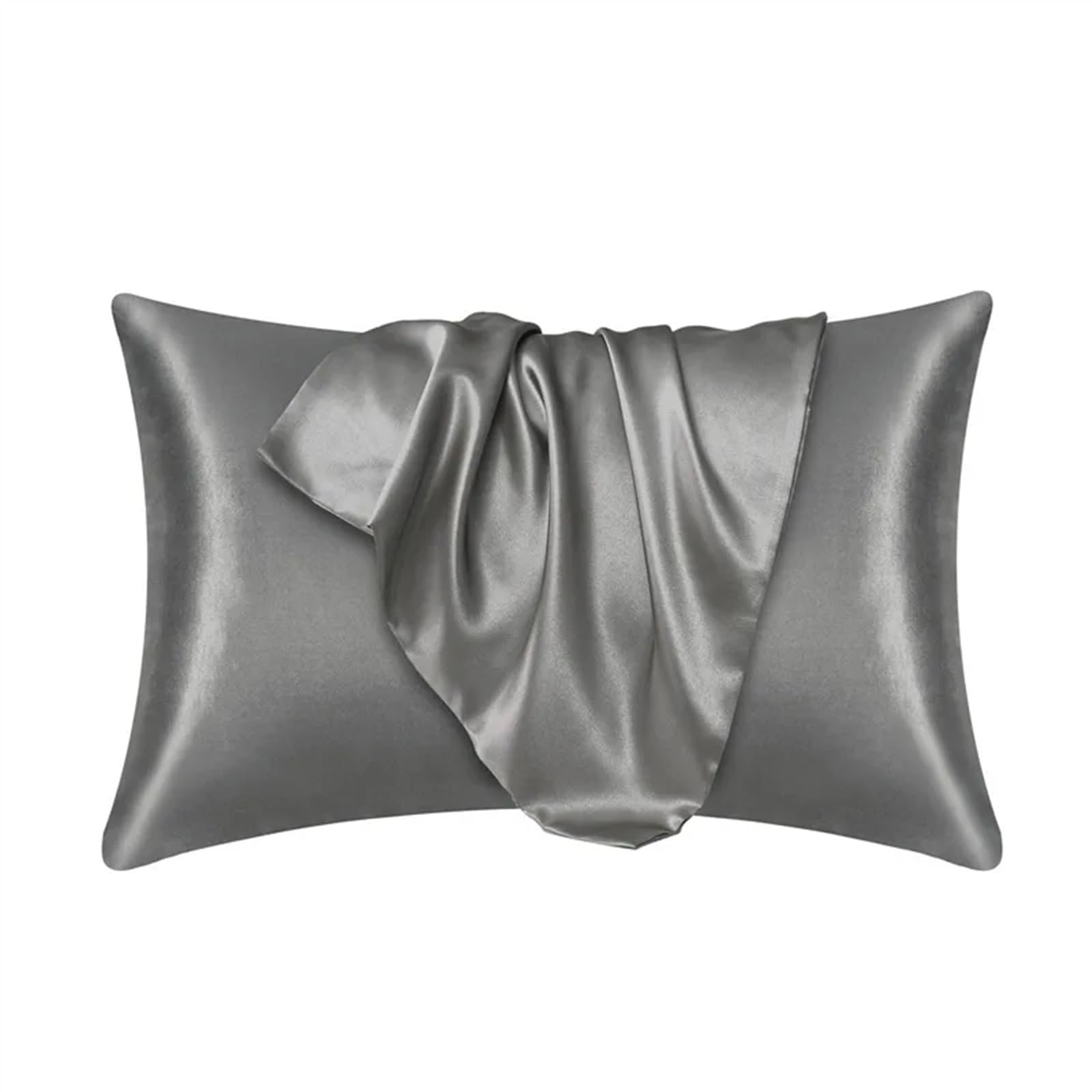 Silk Pillowcase, Natural Mulberry Silk Pillow Case Real Silk Protect Hair Skin Pillowcase Any Size Customized Bedding Pillow Cases Cover(D,51cmx76cm)