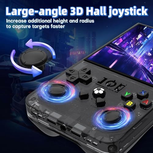 Image of R36MAX Retro Handheld Game Console, 4.0 inch Retro Gaming Console with 64GB Memory, Portable Retro Video Games Console, 4000mAh Battery, Support 30+ Emulators, Charcoal Black