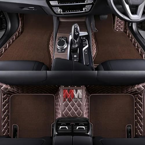 Image of Mr Mattie 7D Car Floor Mat Compatible with Skoda Octavia (2018-2022), Coffee