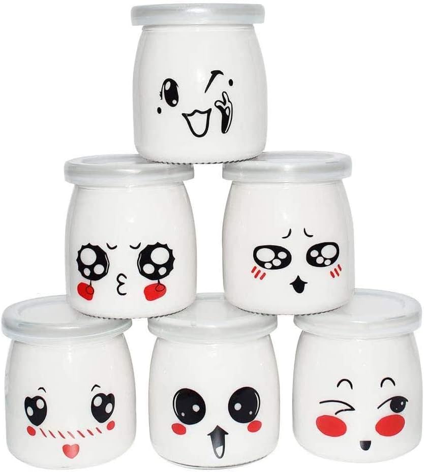 Lot De 24 Pots En Verre 140 Ml Avec Couvercle - Pour Yaourt, Confiture, Dessert - Récipient Réutilisable, Micro-ondable, Lave-vaisselle Safe - 12