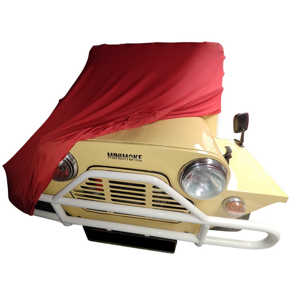Bâche d'intérieur évite poussière et rayures housse rouge Mini Moke - 8