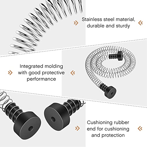 Pelopy 2 Pcs Heavy Duty Stainless Steel Zipline Spring Brake 5.3 Ft Long Zipline Stopper Zip Line Accessories Zipline Parts Braking System Stop For 3/16 1/4 5/16 3/8 Inch Wire Zipline Kit Backyard #TOP2