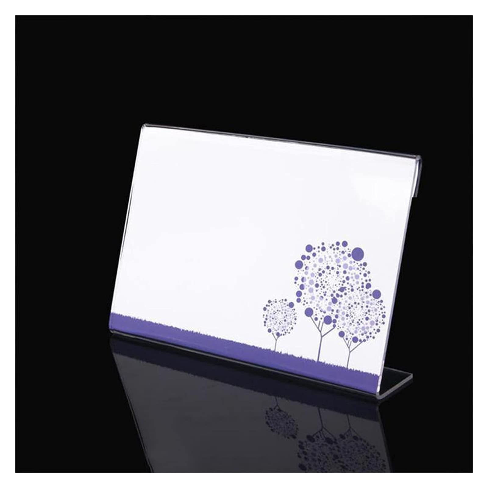 Tarjetero 10pcs Tarjeta de visita Titular de la Tarjeta de Visita Acrílico Soporte Transparente Escritorio Escritorio Marco de etiqueta Precio Pantalla Tarjeta de Visita Titulares Tarjetero para Tarje