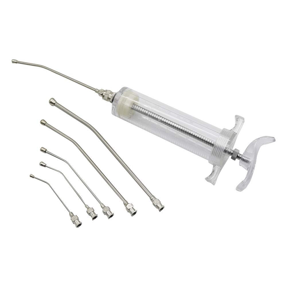 Seringue d'alimentation Tubes d'alimentation pour bébé Oiseaux Seringue d'alimentation à la Main pour Perroquet avec 6 Tubes de Gavage incurvés (20ML)