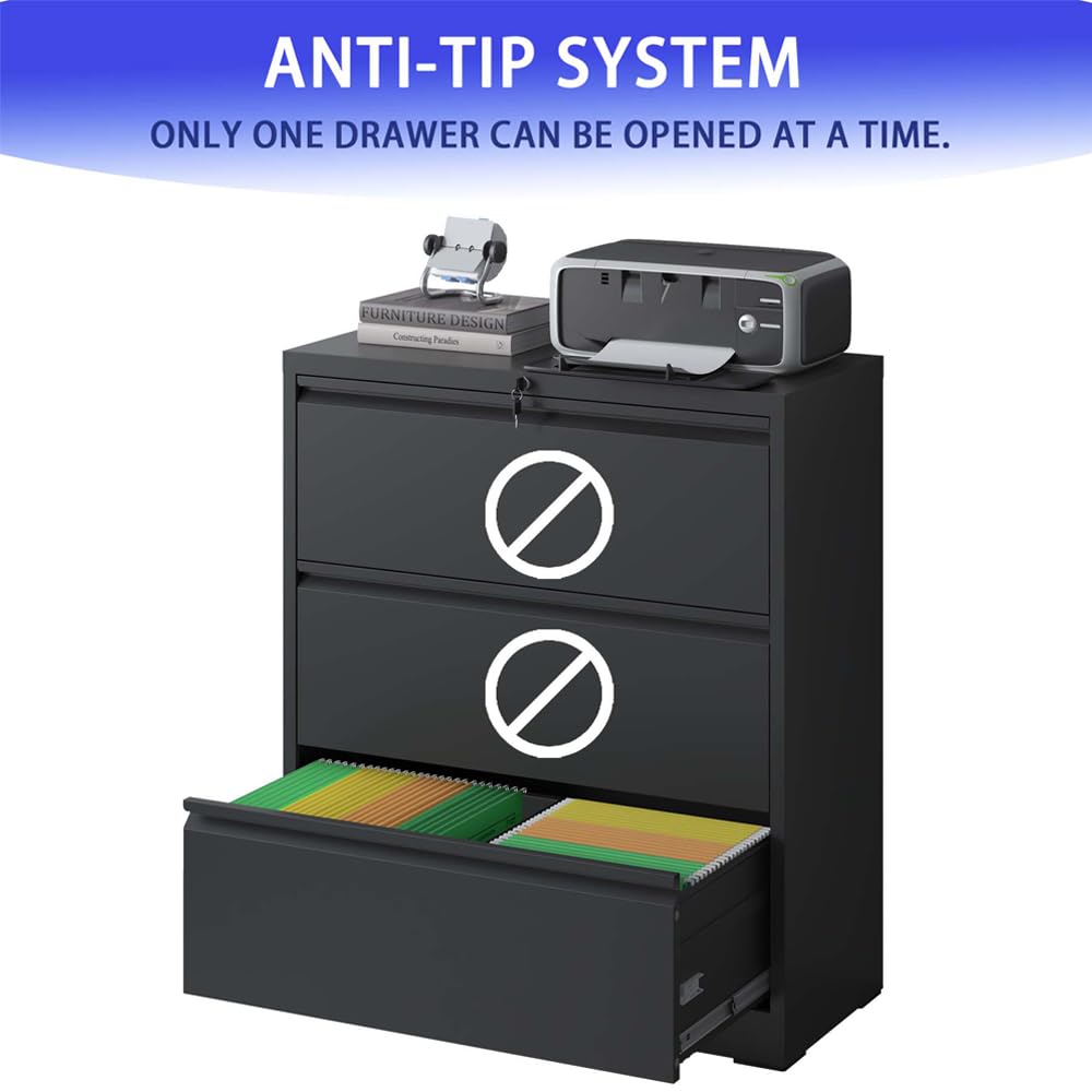 2 Drawer File Cabinet Buy 2 Drawer Filing Cabinet, Black Lateral File Cabinet With Lock Lockable Metal Steel File Drawers Cabinet For Home Office Wide Office File Cabinets Office Drawers
