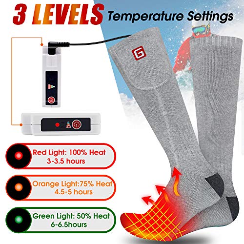 Svpro Heated Socks For Men Rechargeable Electric Battery Powered Comfortable Thermal Socks Cold Weather Socks Women Warm Winter Socks For Sport Outdoor Camping Hiking Skiing Fishing Cycling #TOP2