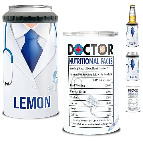 Personalized Doctor Can Cooler Tumbler 16oz Insulated Cup