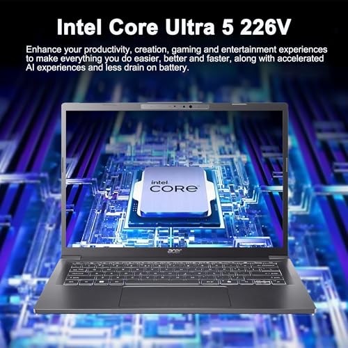 Image of acer Aspire 14 AI Portable Laptop 14 inch WUXGA Matte Touch Intel 8-core Ultra 5 226V (Up to 40 NPU Tops - Up to 53 GPU Tops) 16GB RAM 1TB SSD for Creator Business Work Win11Pro ICP Hub