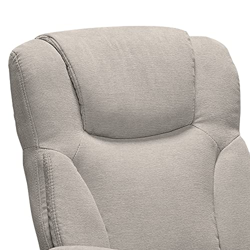 Serta Executive High Back Office Chair With Lumbar Support Ergonomic Upholstered Swivel Gaming Friendly Design, Microfiber Gray #TOP3