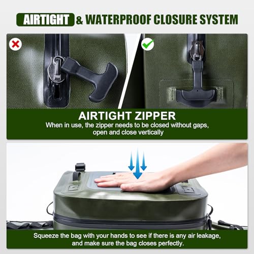 Goture Bolsa de Cintura para Pesca Impermeable, Bolsa Grande de 9L con Recubrimiento TPU miniatura 3
