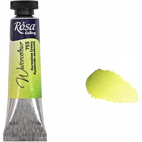 Rosa Gallery Watercolor Paint 10 ml/ 0.33 oz Tube, Extra Fine Professional Artist Paint (755 Aureoline Green) Cover