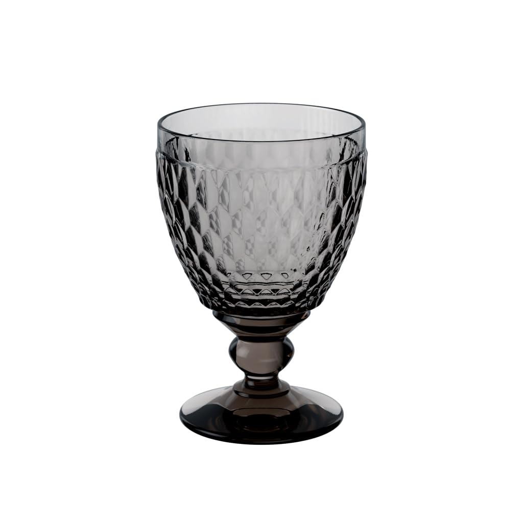 Villeroy & Boch Boston Coloured Water Glass Smoke, 400 ml, Crystal Glass, Grey