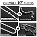ONLVULF Solid 925 Sterling Silver Chain Necklace for Men Women, 4mm Miami Mens Cuban Link Chain for Men, Men's Chain Necklace, 20 Inches