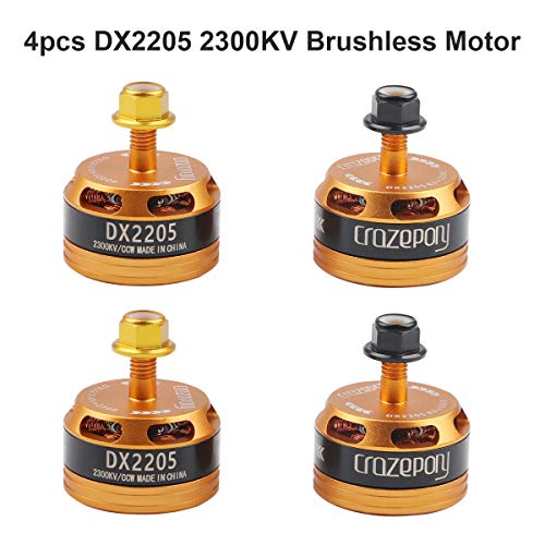 Crazepony 4pcs DX2205 2300KV Brushless Motor 2CW 2CCW 2-4S Lipo for FPV Racing