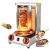 GUSTOCHEF Shawarma Grill Machine – Dual-Burner Gas Rotisserie, 360° Auto Rotation for Commercial & Home Use – Ideal for Gyro, Doner & Kebab in Kitchen, Restaurant or Party Cooking