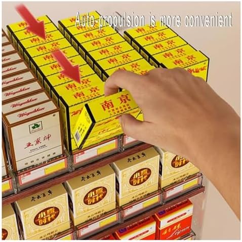 Store Display Rack Wall Mounted Storage Rack Supermarket Convenience Store Automatic Cigarette Rack Space Saving Assembled Display Cabinet,Cigarette Display Case,Wall Mounted Cigarette Displ image 4