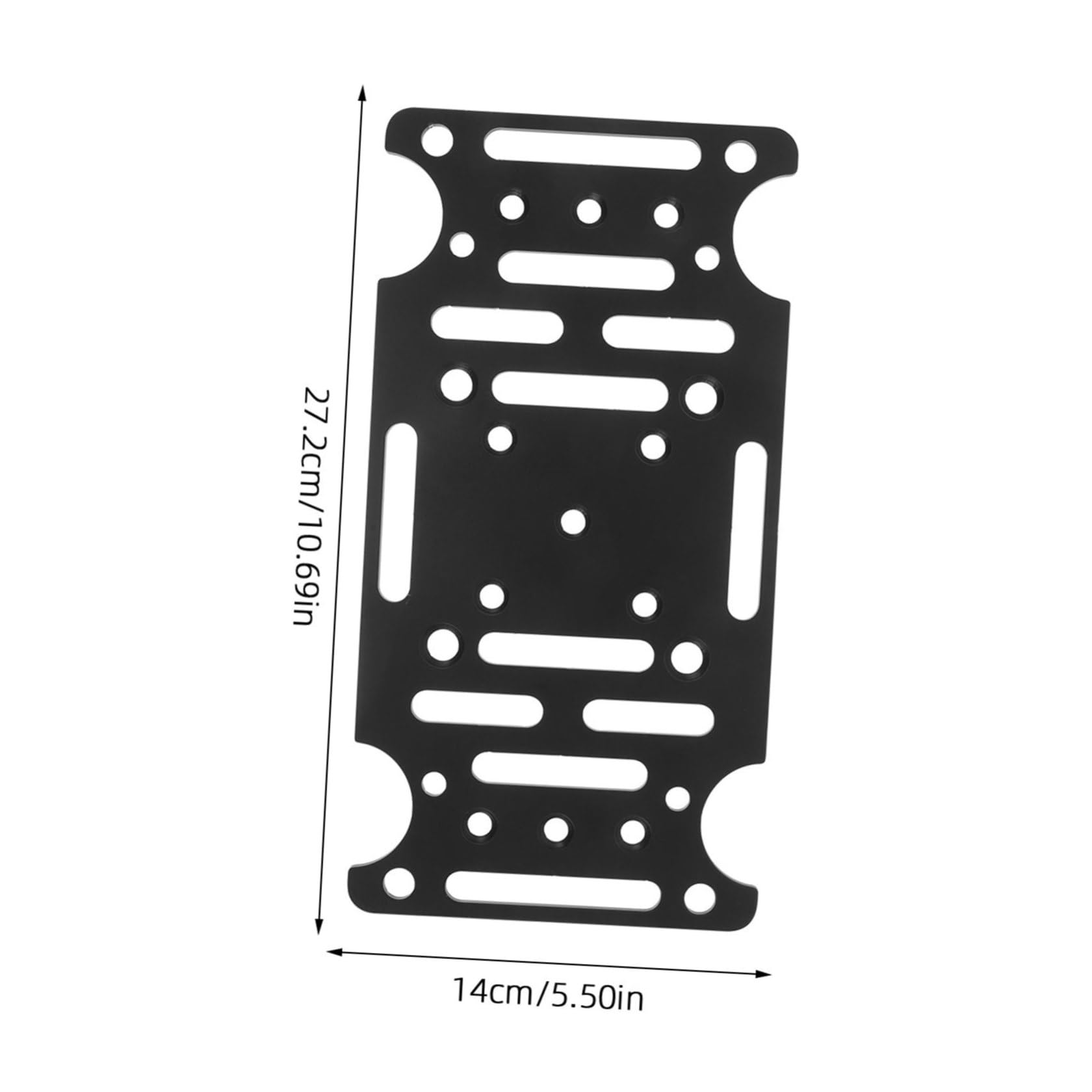 Tofficu Piastra Base Struttura Spessa e Fori Preforati per Cassetta Postale in al Carbonio Nero Supporto Stabile Versatile per Installazione Esterna Facile