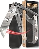 KLRStec® Sierra Japonesa Zen Profesional - Sierra para madera con hoja de 240mm [incluye bolsa con clip] Sierra plegable para exteriores con bloqueo de seguridad de acero al carbono endurecido [SK5]