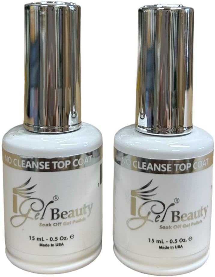 IGEL Impeccable Gel Soak Off No Cleanse Top Coat 0.5 oz (2 Packs)