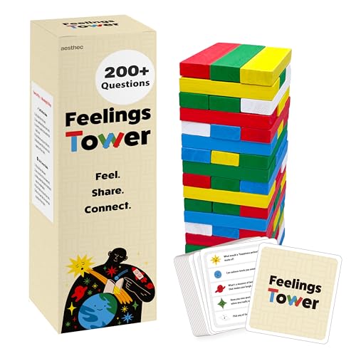 Feelings Tower Play Therapy Game for Kids & Teens with 208 CBT Questions