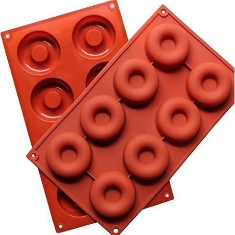 Wady 8 Hole Coffee Silicone Doughnut Donut Maker Mould Cake Cookie Chocolate (8 Holes) Cover