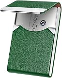 MaxGear Business Card Holder, PU Leather Business Card Case, Dark Green