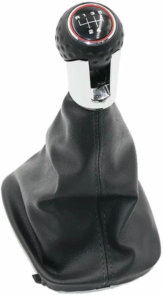 GZNBB Car Manual Gear Shift Knob Boot Cover Gaiter Lever Shifter Handle Stick, for Audi A3 S3 8p 2003-2013 A4 S4 Q5 S-Line 2007-2015