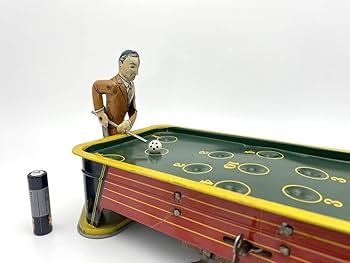 1950年米国レンジャーステール社 ビリヤード台プレイヤーブリキのおもちゃ Amazon | 1950年 レンジャースティール社 ビリヤードプレイヤー
