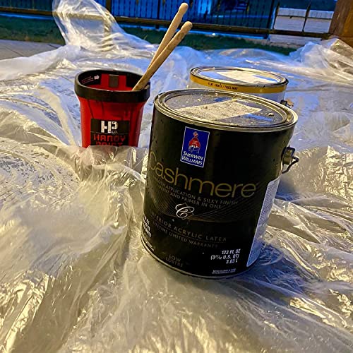 Oiyeefo Clear Plastic Sheeting Drop Cloths For Painting, 5 Pcs 9X12Ft Plastic Tarp Waterproof Dustproof Almost Tear Resistance Multi-Purpose Furniture Cover Floor Wall Protection Film #TOP3