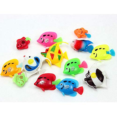 MZY118 10 Piezas de Peces Artificiales de plástico,Simulación de Peces Falsos, Paisaje en Movimiento,simulación Flotante, decoración de pecera Cover