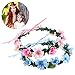 Produktbild Frcolor Blumenkranz Blumen Stirnband Blau Rosa Blumenkrone Stirnband Hochzeit Blumen Haarband für Damen Mädchen, 2 Stück
